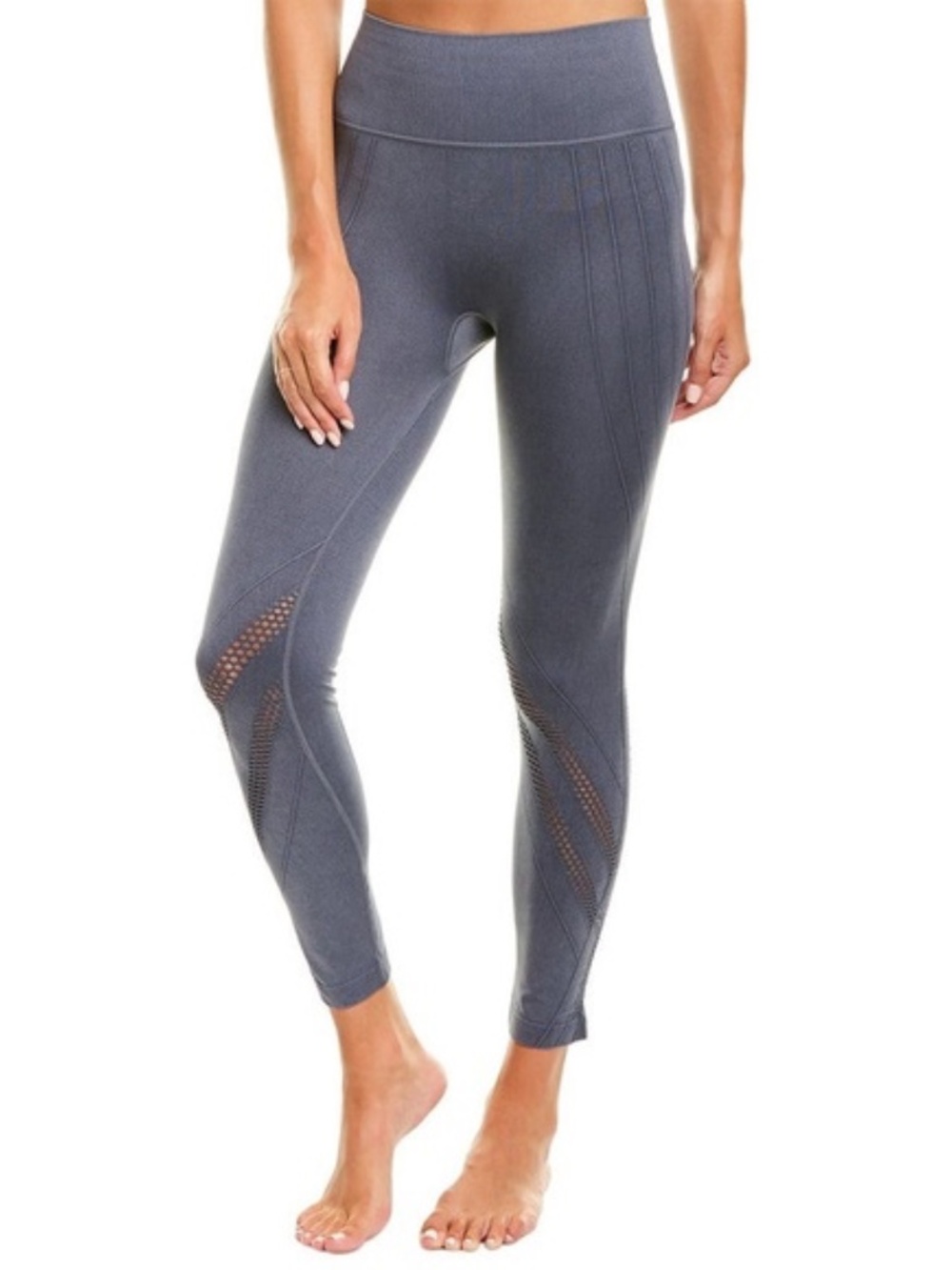Yummie Josie Seamless Leggings Perforated High Rise Gray Shaping Small / Medium